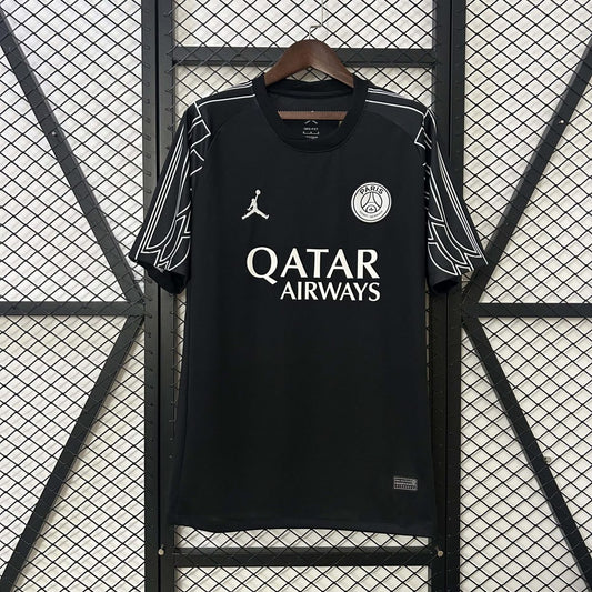 2024/2025 Psg Paris Saint-Germain Fourth Away Black Football Shirt