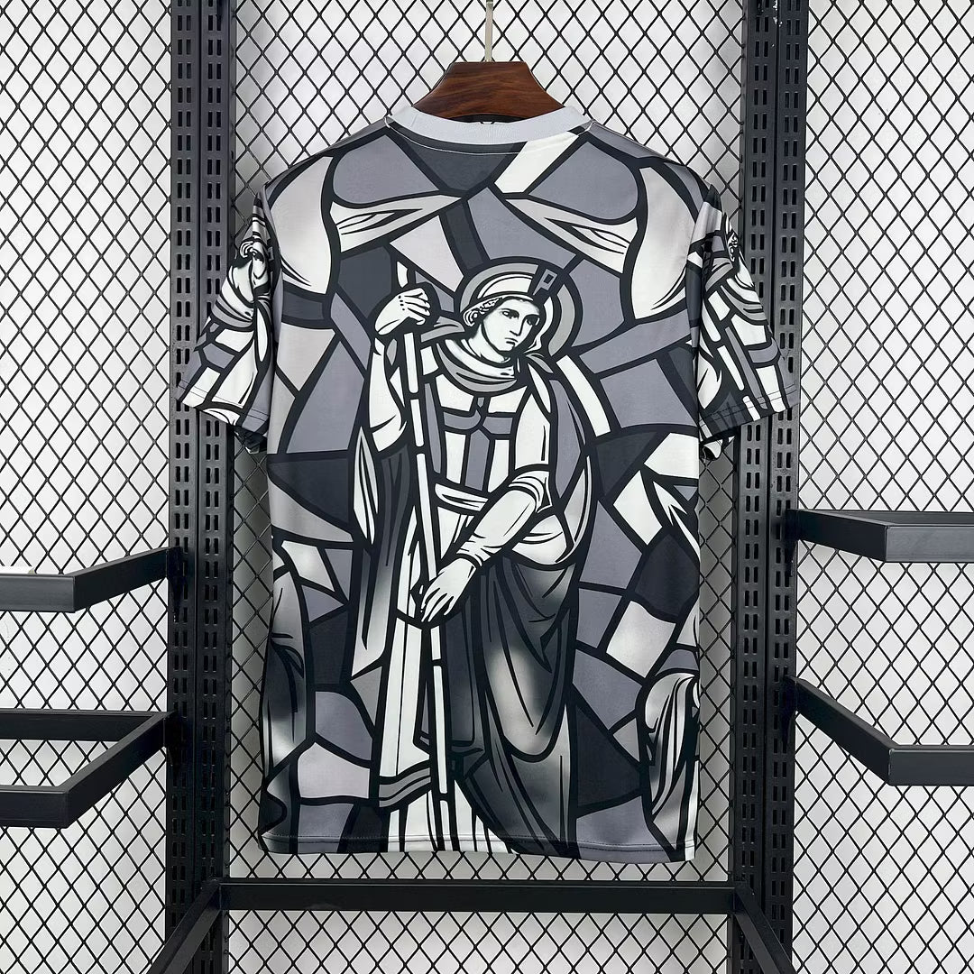2026 England Palace Collab Edition Grey Crew Neck Football Shirt