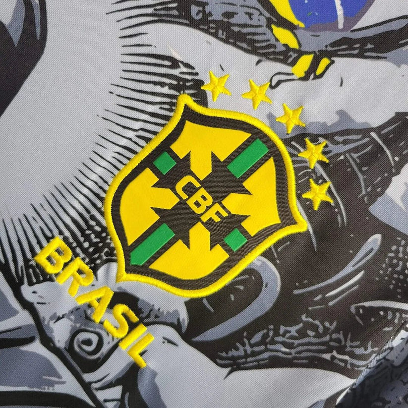 2024 Brazil Special Edition Jesus Black Gray Jersey