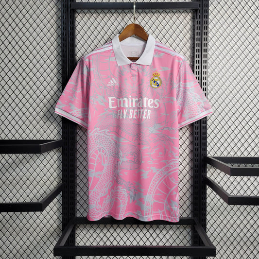 2023/2024 Real Madrid Dragon Pink Football Shirt